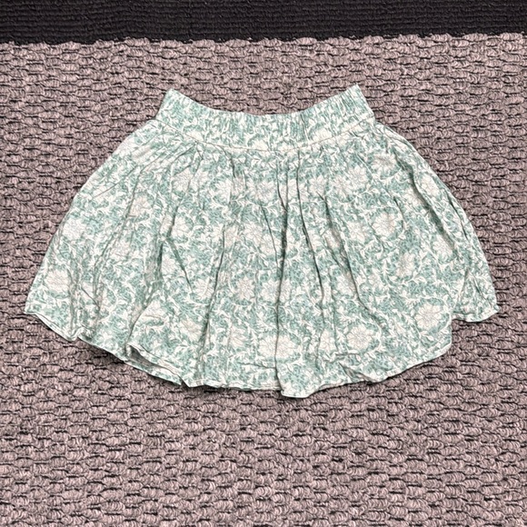 American Eagle Outfitters Dresses & Skirts - American Eagle Mini Floral Pleated Lined Sz S Y2K Whimsical Boho Cotton Linen